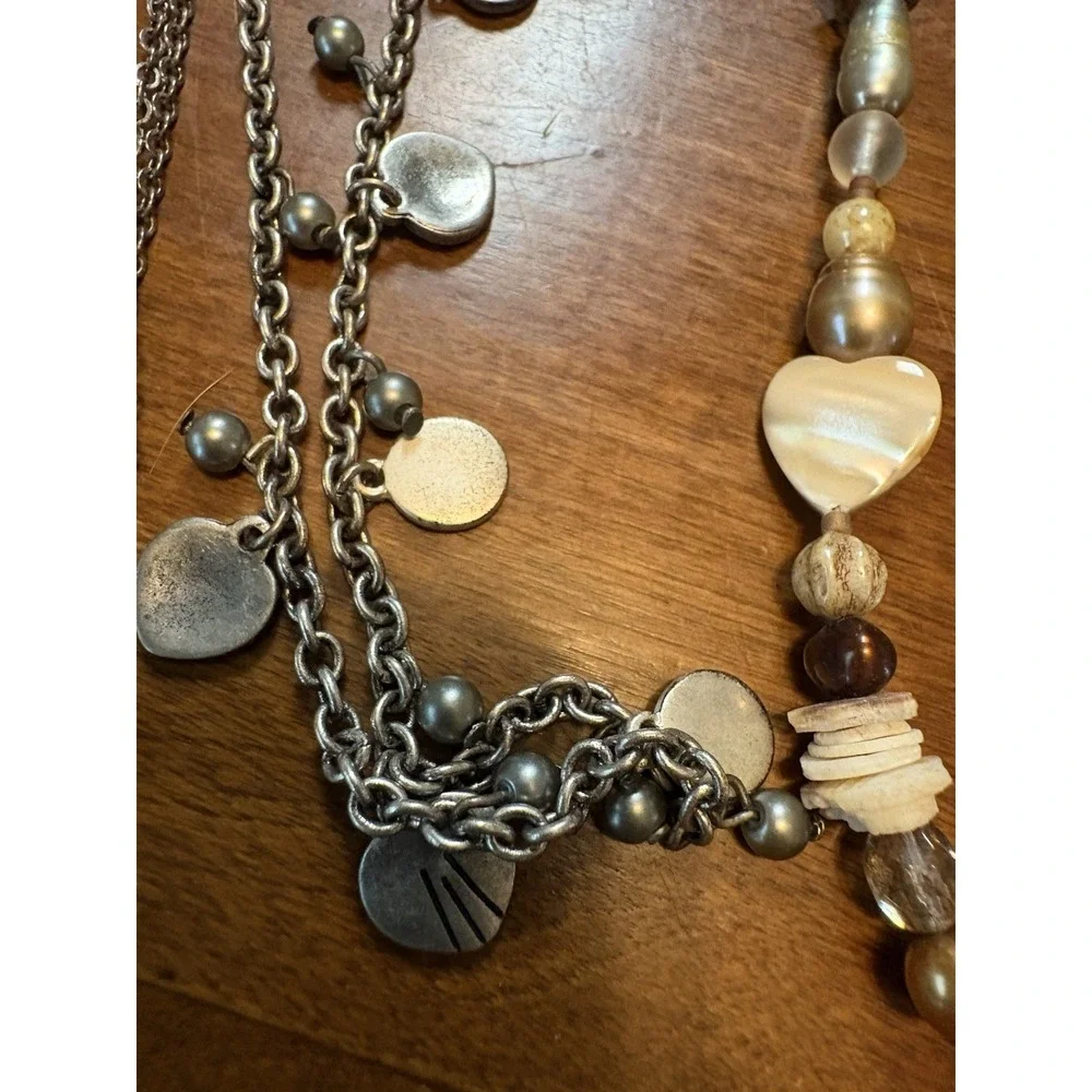 Donna's Curated Boho Harmony Necklace Collection Mixed Styles 4 Pc Jewelry Lot